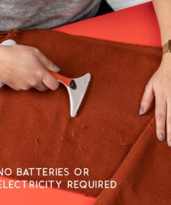 GLEENER Battery-Free Fabric Shaver & Lint Brush | Ultimate Fuzz Remover Sweater Comb | Lint Remover and Depiller for Clothing & Furniture (Burnt Orange) Burnt Orange 27 71 twnswRiL