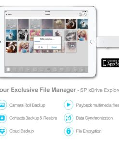 SP xDrive Z30 128GB Flash Drive Dual USB Flash Drive with Lightning Connector, Apple Mfi Certified for iPhone/iPad/iPod Lightning White 11 71 tyQLbFiL
