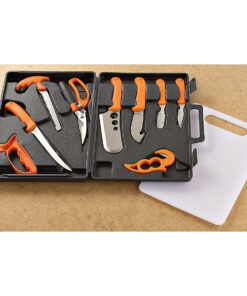 Alternative view of RUKO RUK0131 Wild for Game Processing Set with Orange Handles/Hard Nylon Case & Cutting Board (11 Piece)