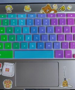 Keyboard Cover for Samsung Galaxy Chromebook Go 14" /Chromebook 4 3 2 XE310XBA XE500C13 XE501C13 XE500C12 11.6"/ Chromebook 4 15.6" XE350XBA /Chromebook Plus V2 XE520QAB XE521QAB 12.2 -Rainbow Rainbow 34 71 uI82LiL