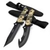 Mossy Oak Fixed Blade Hunting Knife Set - 2 Piece, Full Tang Handle Straight Edge and Gut Hook Blades Game Processing Knife, Sheath Included 27 71 uoTnb9QL