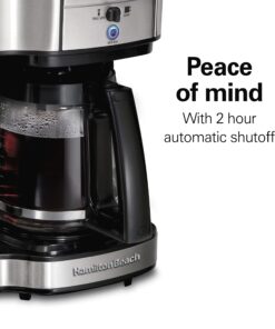 Hamilton Beach 2-Way 12 Cup Programmable Drip Coffee Maker & Single Serve Machine, Glass Carafe, Auto Pause and Pour, Black (49980R) 39 71 usouilhL