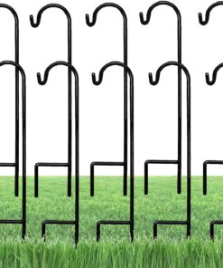 Ashman Shepherds Hook 10 Pack Black, 35 Inches Tall, Made of Premium Metal for Hanging Solar Light, Bird Feeders, Mason Jars, Garden Stake and Wedding Décor. 27 71 vbag7coL