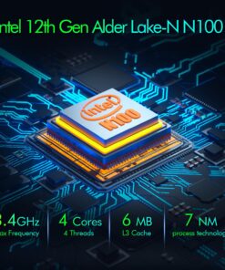 Trycoo WI-6 Mini PC, Intel 12th Gen N100 Mini Computer,16GB DDR4 RAM 512GB SSD,Triple 4K Display/2*USB3.2/WiFi/Bluetooth/Full Function Type-C/Gigabit Ethernet/Support 64GB RAM and 2TB SSD Extensions Intel 12th N100 16GB DDR4 RAM 512GB SSD 20 71 x4GsY5hL