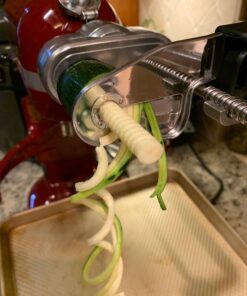 KitchenAid Fruit and Vegetable Spiralizer Attachment Stand Mixer, Polished Aluminum Spiralizer - 5 Blades 40 71 xxzRoU0L