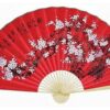 "Classic 35"" Oriental Feng Shui Wall Fan-Red flowers" 38 71 xyFUEEBL
