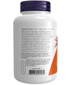 NOW Supplements, Vitamin B-6 (Pyridoxine HCl) 100 mg, Cardiovascular Health*, 250 Veg Capsules 250 Count (Pack of 1) 13 71 yVwXHWmL