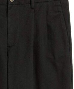 Amazon Essentials Men's Classic-Fit Wrinkle-Resistant Pleated Chino Pant (Available in Big & Tall) 35W x 29L Black 11 71 yd8FaHJL 1