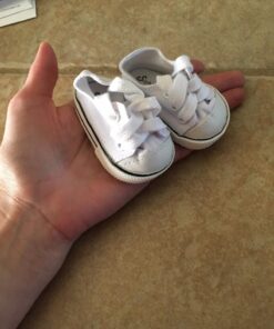 Sophia's White Canvas Sneaker with Laces and Imitation Leather Toe Cap Shoes Accessory for 18" Dolls, White 21 71 yyna6DcL