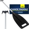 Five Oceans Canoe Paddle, Canoe Paddles and Boat Hook, Black, 4-Feet Long, Anodized Aluminum Shaft, Reinforced ABS Plastic Blade & Hook, Lightweight - FO1876 15 71 zf2TzKQL