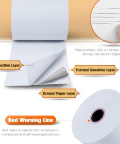 TK Thermal King, (50 Rolls) 3 1/8" 230' feet White Thermal Paper Cash Register POS Receipt, Fits All Credit Card Terminal Great For POS Station Credit Card Terminals Credit Card Machine Paper White 50 Rolls 3-1/8" x 230' 10 71 zsuEuTrL