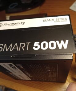 Thermaltake Smart 500W 80+ White Certified PSU, Continuous Power with 120mm Ultra Quiet Cooling Fan, ATX 12V V2.3/EPS 12V Active PFC Power Supply PS-SPD-0500NPCWUS-W 80 + White 47 7100A13ftAL