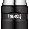 THERMOS Stainless King Vacuum-Insulated Food Jar with Spoon, 16 Ounce, Matte Black 2 7101KrrgDL