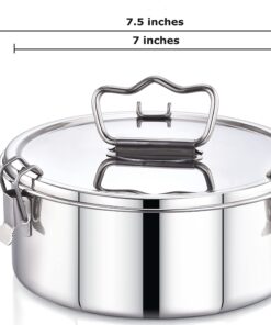 Alternative view of EasyShopForEveryone Stainless Steel Flan/Pudding Mold - Compatible with 6 Qt Instant Pot, Cheesecake Pan, Easy to Use Flan Pan for Baking with Water Bath, Size - 63 oz 7.5" x 3.5" – 63 FL. OZ