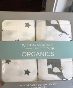 100% Organic Cotton Baby Crib Sheet (2 Pack) - Jersey Knit Soft Fitted Baby Sheet - Washable Crib Mattress Sheets for Baby Toddler Newborn Infant & Kids - Fits Standard Crib Toddler Mattresses 44 7103 mEHiHL