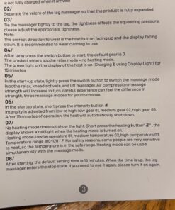 LINGTENG Leg Massager, Calf Air Compression Massager with Heat, Cordless Leg Massager for Circulation and Pain Relief, Calf Massager with 3 Intensities, Gifts for Women (Only Single) Black 36 7103I95DVxL