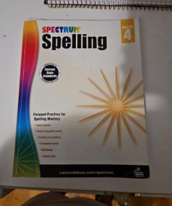 Spectrum Spelling Workbook Grade 4, Ages 9 to 10, 4th Grade Spelling Workbook, Handwriting Practice with Vowels, Diagraphs, Parts of Speech, and ... English Dictionary - 208 Pages (Volume 74) 19 7103K2n1XL