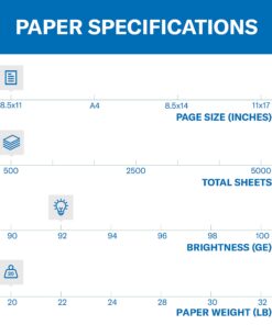 Hammermill Printer Paper, 20 lb Copy Plus, 8.5 x 11 - 1 Ream (500 Sheets) - 92 Bright, Made in the USA, 105007R 8.5x11 1 Ream | 500 Sheets 19 7103NtxEygS