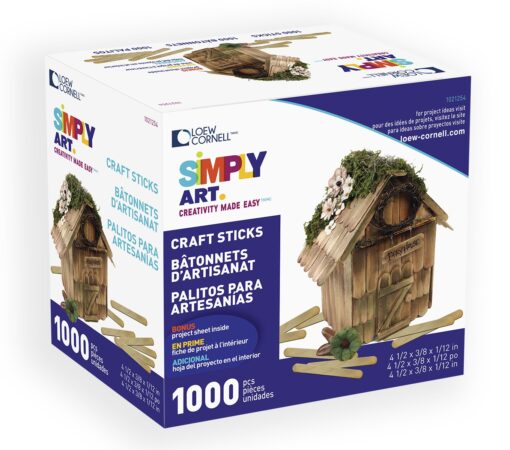 Loew Cornell Simply Art Wood Craft Sticks 1000 ct. 1