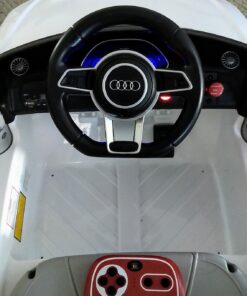 Costzon Kids Ride On Car, 12V Licensed Audi TT RS, Battery Powered Electric Ride On Vehicle w/Parental Remote Control, MP3, Lights, Horn, Opened Doors, High/Low Speeds, White 35 71049AxigTL