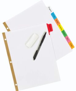 AVERY 8-Tab Binder Dividers, Write & Erase Multicolor Big Tabs, 6 Sets, School Binder Organizers (23079) - 73079 14 7104UgtFZL