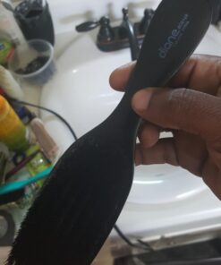 Diane Premium 100% Boar Wave Brush for Men and Barbers – Medium Bristles for Thick Coarse Hair – Use for Detangling, Smoothing, Wave Styles, Soft on Scalp, Restore Shine and Texture 27 71056M siL