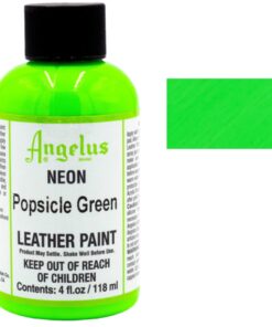 Alternative view of Angelus Neon Acrylic Leather Paint for Shoes, Boots, Jackets, Art, Customizing, Sneakers, Bags, & More – Popsicle Green – 4oz 4 oz