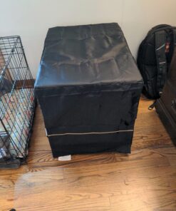 MidWest Homes for Pets Dog Crate Cover, Privacy Dog Crate Cover Fits MidWest Dog Crates, Machine Wash & Dry 24-Inch Black 31 7105xkvj6yL