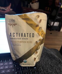 Living Intentions Organic Sprouted Pumpkin Seeds: Salted – NonGMO – Gluten Free – Vegan –Kosher – Paleo - 8 Ounce Unit Salted Pumpkin Seeds 8 Ounce (Pack of 1) 17 7106931VmiL