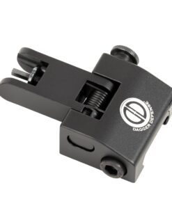 -Combat Vet Owned Company- Dagger Defense Tactical flip up BUIS Picatinny Rail Mounted Backup Iron Sights. Black 39 7106Bt 9D4L