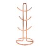 Spectrum Diversified Euro 6 Holder, Countertop Mug Tree, Mugs & Tea Cup Storage Rack, Coffee Counter Bar Accessory & Kitchen Organizer, 1 Count (Pack of 1), Copper 1 Count (Pack of 1)