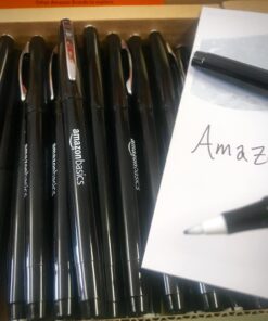 Amazon Basics Felt Tip Marker Pens - Medium Point, Black, 24-Pack 24 Pack 27 7106ZMiqFsL