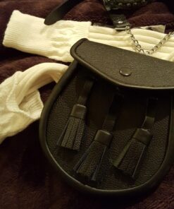 Etrading 7.5" x 6.5" Renaissance Scottish Medieval Faux Leather Sporran Pouch Bag 27 71078tYn94L