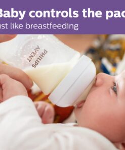 Philips AVENT Natural Baby Bottle with Natural Response Nipple, Clear, 9oz, 4pk, SCY903/04 4 Pack 21 7107phjcuhL