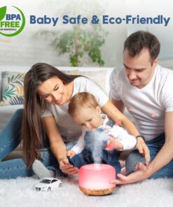 YIKUBEE Diffuser, Essential Oil Diffuser, 500ml Humidifier, Diffusers for Home, Aromatherapy Diffuser with Remote Control, Diffusers for Essential Oils Large Room Yellow-no Oil 25 7108SCPchxL