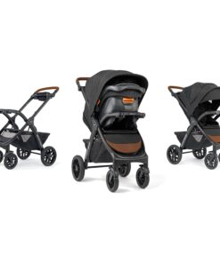 Alternative view of Chicco Bravo Primo Trio Travel System, Quick-Fold Stroller with Chicco KeyFit 35 Zip Extended-Use Infant Car Seat and Stroller Combo | Springhill/Black