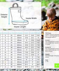 OAKI Kids Rubber Rain Boots with Easy-On Handles, Timber Critters, 11 Little Kid 10 7108xVyQ96L