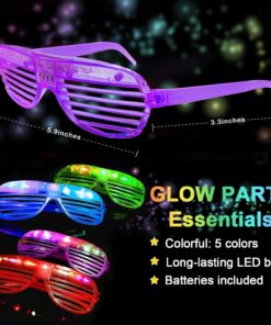 112 Pcs New Years Eve Glow in The Dark Party Supplies 2024, Glow Sticks Bulk LED Neon Party Favor Light Up Toys Gifts Kids Adult 100 Glow Sticks Necklaces Bracelets/6 Light Up Glasses/6 Led Headbands 112 Pcs Glow Party Supplies 12 7109P0FSDgL