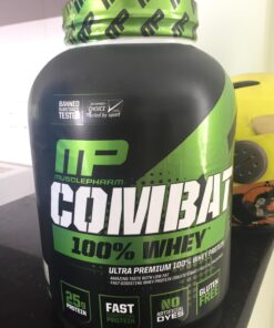 MusclePharm Combat 100% Whey, Vanilla - 5 lb Protein Powder - Gluten Free - 70 Servings 43 7109dubZMnL