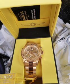 Invicta Pro Diver Men's Wrist Watch Stainless Steel Japanese Quartz 22 mm Gold Ion-Plating 32 7109pBGMemL