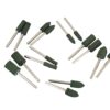 TEMO 16 pc Rubber Polishing Burr 4, 6, 8, 10 mm (5/32, 1/4, 5/16, 3/8 Inch) Bullet Cylinder with 3 mm (1/8 Inch) Shank for Dremel Rotary Tools 4-10mm Bullet/Cylinder 16pc 16 7109sO XbL