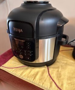Ninja FD302 Foodi 11-in-1 Pro 6.5 qt. Pressure Cooker & Air Fryer that Steams, Slow Cooks, Sears, Sautés, Dehydrates & More, with 4.6 qt. Crisper Plate, Nesting Broil Rack & Recipe Book, Silver/Black 6.5 Quart Cooking Pot 30 7109w5GlWsL