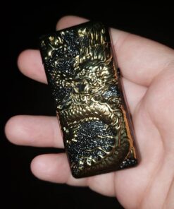 Kivors Electronic Lighter Plasma Arc USB Rechargeable Windproof Flameless Metal Dragon Lighter for Camping Hiking Business Dragon-black 29 710Af GcFrL