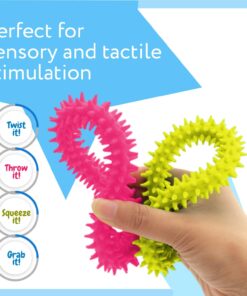 Original Monkey Spiky Sensory Ring / Bracelet Fidget Toy (Pack of 3) - No BPA, Phthalate, Latex - Fidgets Toys / Stress Rings for Children and Adults - by Impresa Products 16 710CQilmAZL