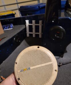 Pyle 6.5 Inch Dual Marine Speakers - 2 Way Waterproof and Weather Resistant Outdoor Audio Stereo Sound System with 150 Watt Power, Polypropylene Cone and Cloth Surround - 1 Pair - Pyle PLMR60B (Black) 34 710DjZmhdfL