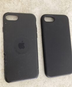 Anuck iPhone SE Case 2022/2020, iPhone 8 Case, iPhone 7 Case, Non-Slip Liquid Silicone Gel Rubber Bumper Phone Case Soft Microfiber Lining Hard Shockproof Protective Cases Cover 4.7", Black 33 710DmIi573L