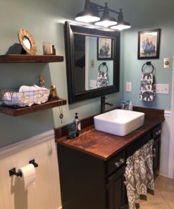 Design House 520320 Kimball Industrial Farmhouse 3-Light Indoor Bathroom Vanity Light with Metal Shades for Over the Mirror, Coffee Bronze 46 710DqwqQmQL