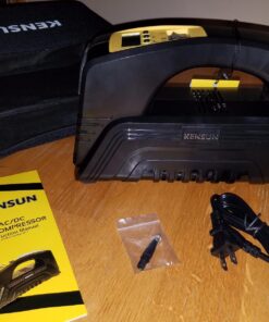 Kensun AC/DC Digital Tire Inflator for Car 12V DC and Home 110V AC Rapid Performance Portable Air Compressor Pump for Car, Bicycle, Motorcycle, Basketball and Others 42 710Fi6eDoCL