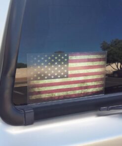 Rustic American Flag Decal Vinyl Graphic Bumper Sticker perfect for your car, truck, suv, rv, motorcycle, scooter, van, semi or whatever it is you drive. 9 710FvP3IOL