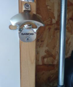 MAGCAP Outdoor Bottle Opener Wall Mounted - Style Magnetic Beer Bottle Opener that Catches Caps - Easy to Install and Incredibly Convenient 1 Matted Nickel 30 710Fw7dVFcL